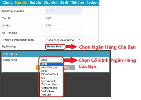 HƯỚNG DẪN NẠP TIỀN ONEBOX63