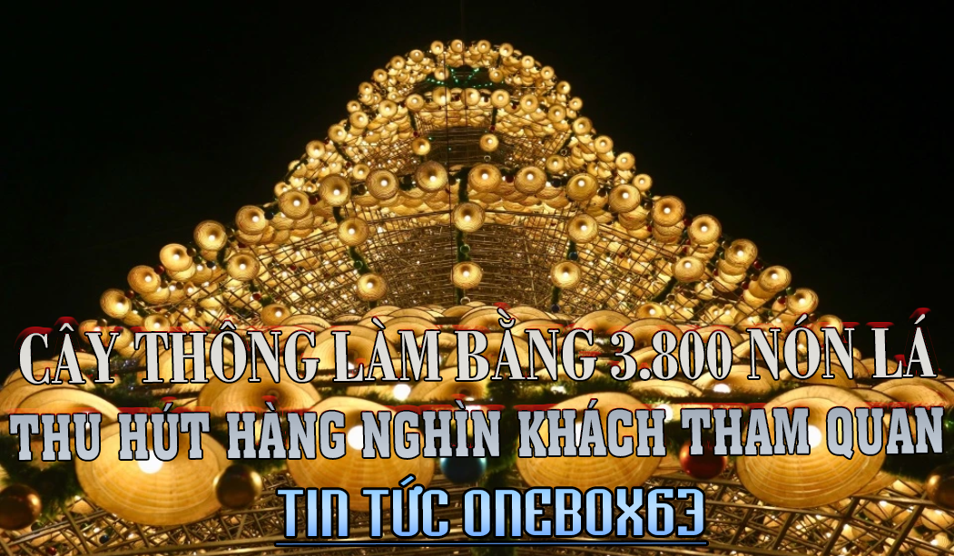 CÂY THÔNG ĐỒNG NAI LÀM BẰNG 3.800 NÓN LÀ
