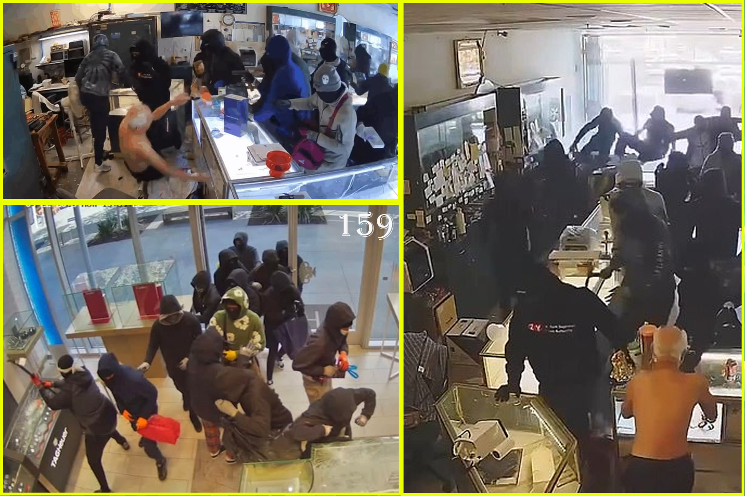 20 người cướp tiệm vàng trong 70 giây gây sốc ở California