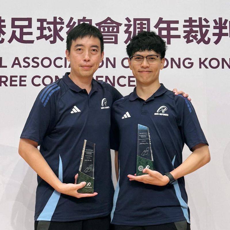Trọng tài Cheung Wai Lung Mario (phải) bắt chính trận giao hữu Việt Nam vs Bangladesh.