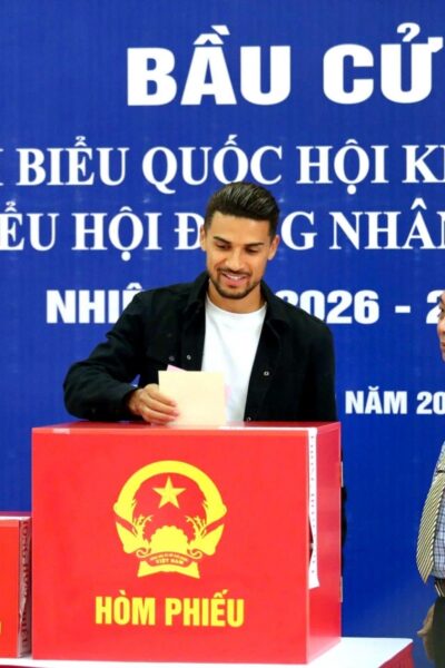 Đỗ Hoàng Hên lần đầu tham gia bầu cử tại Việt Nam.