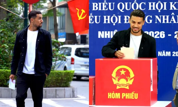 Cầu thủ nhập tịch Đỗ Hoàng Hên đi bầu cử