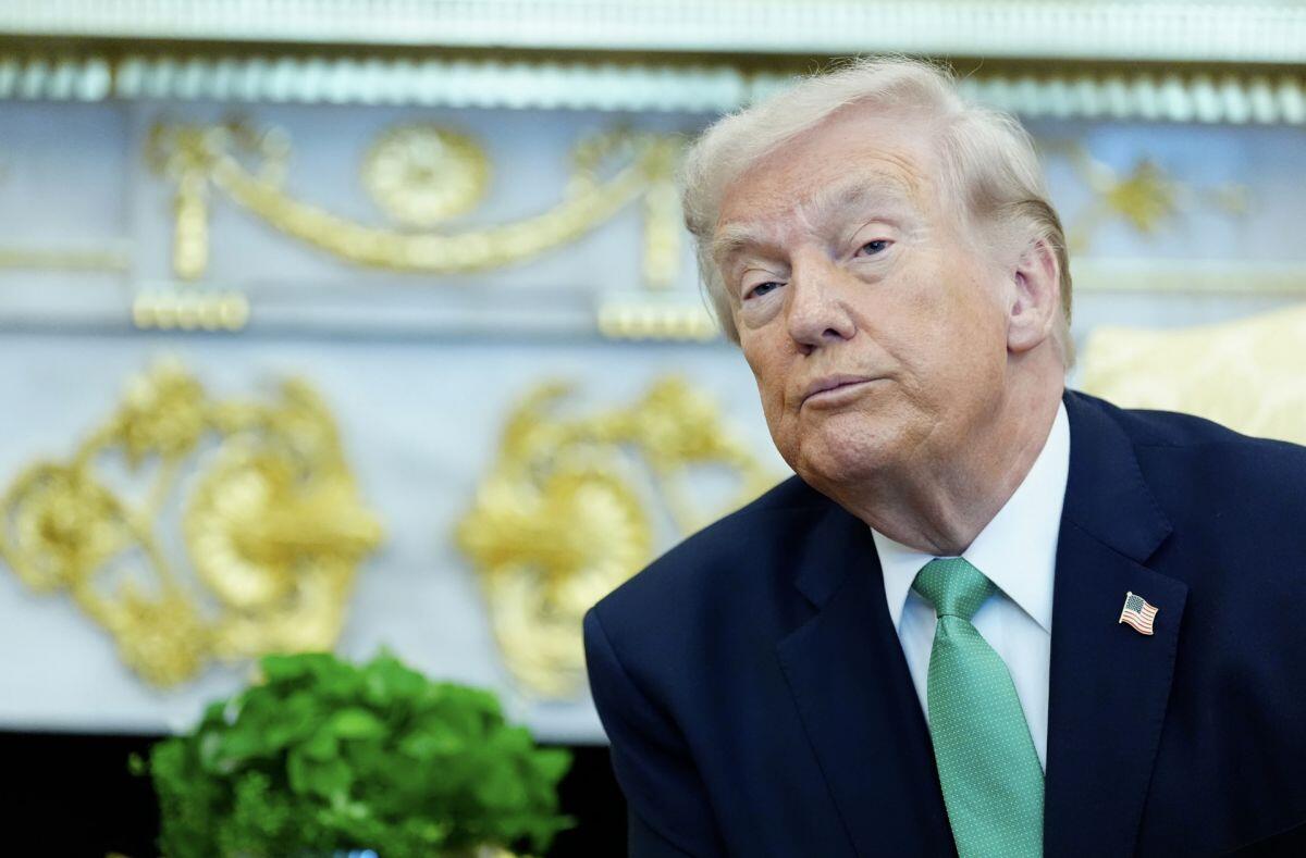 Tổng thống Donald Trump phát biểu tại Nhà Trắng hôm 17-3.